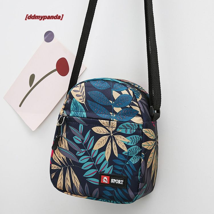 One shoulder versatile mini casual Oxford women's mobile wallet, printed nylon cloth bag, crossbody bag #5 ddmypanda