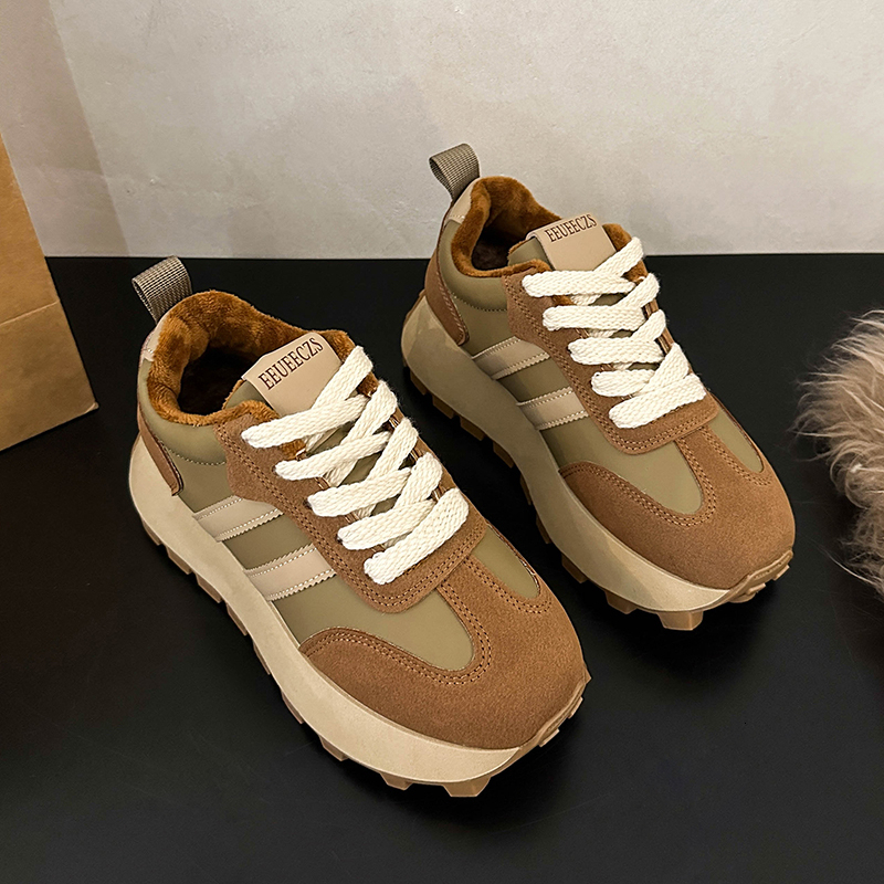 New Black Women Platform Casual Sneakers Vintage Versatile Thick Sole Dad's Fashion Designer Vulcanize Shoes