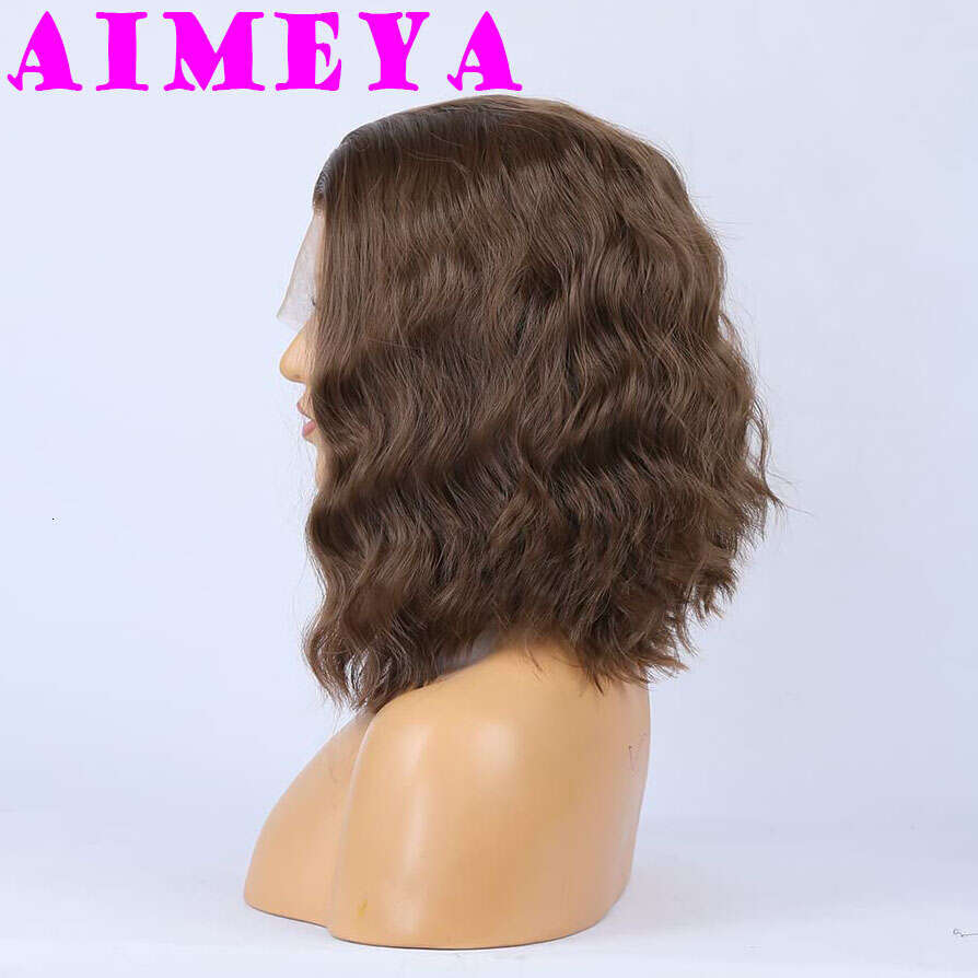 Lace Front Purple Wave Wigs For Women Girls Heat Resistant Synthetic Hair Short Bob Daily Use Cosplay Wig