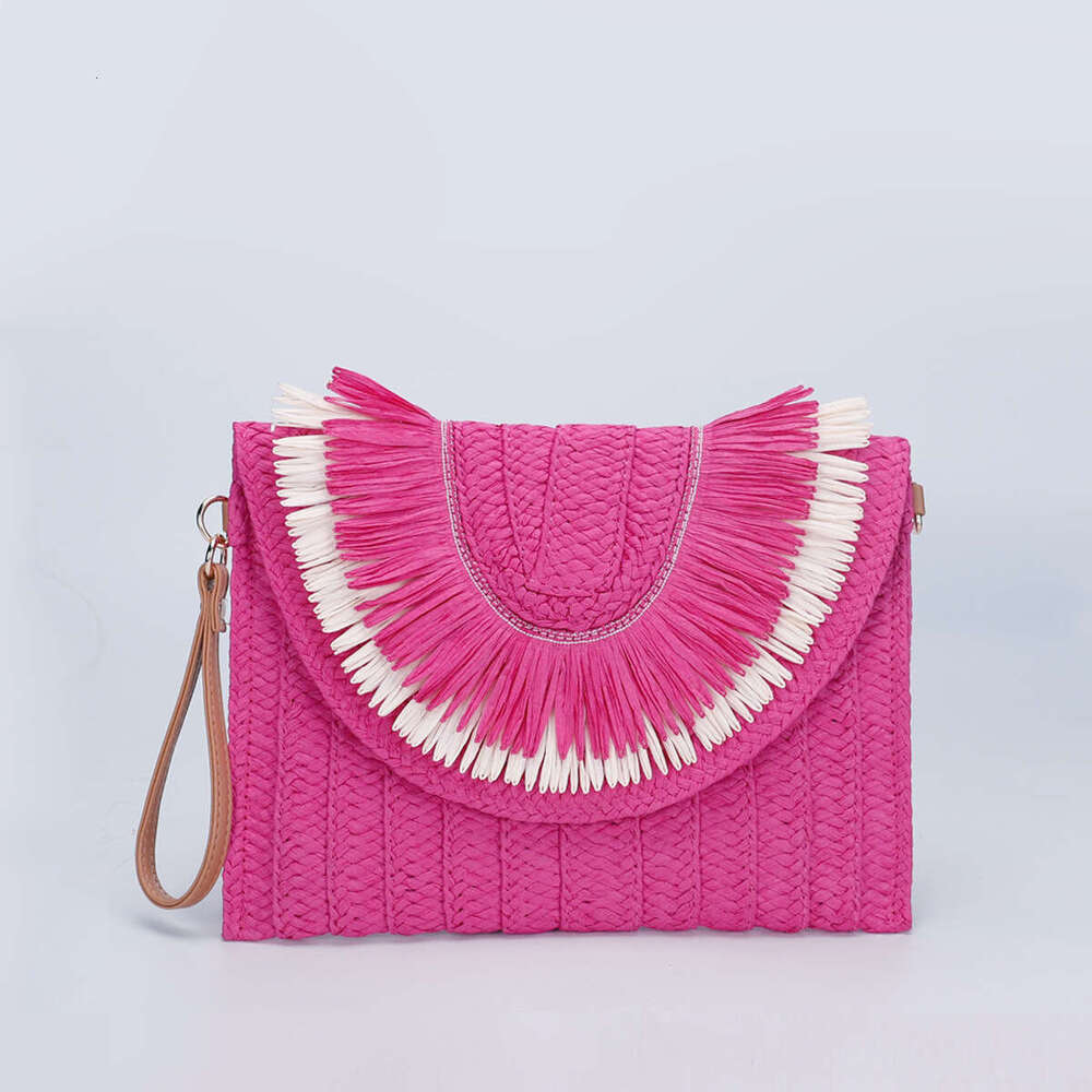 AMZZ High end handbag 2024 new paper grass woven crossbody bag, niche women's shoulder bag