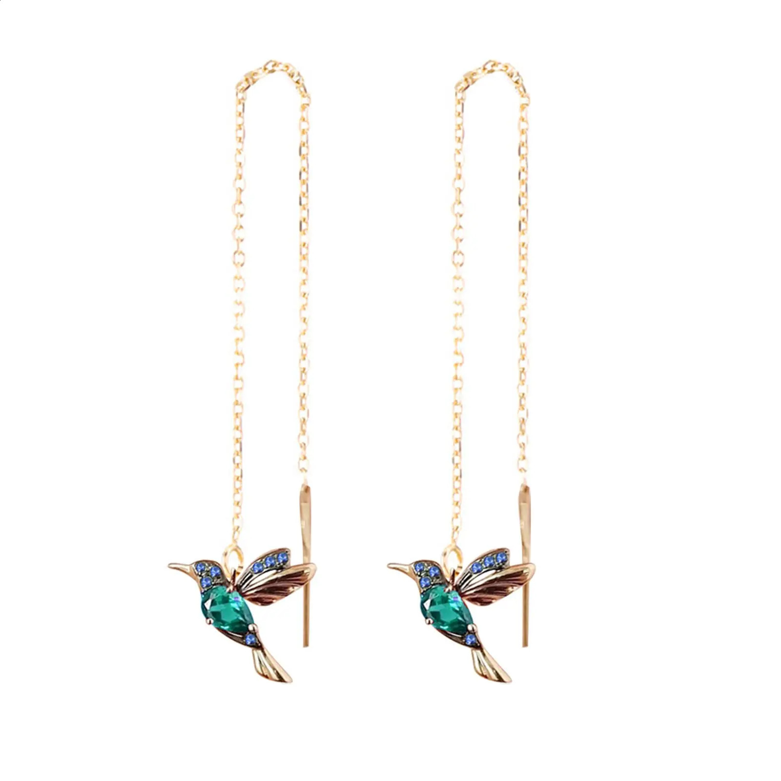 Hummingbird Earrings for Women Girls Elegant Tassel Charm Dangle Earring Fashion Jewelry Valentines Day Birthday Gifts 240906