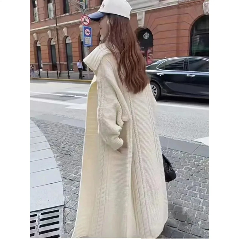 Winter seller Womens ious Cozy Long Coat Cardigan Oversized Plush Knit Sweater Opener 240904