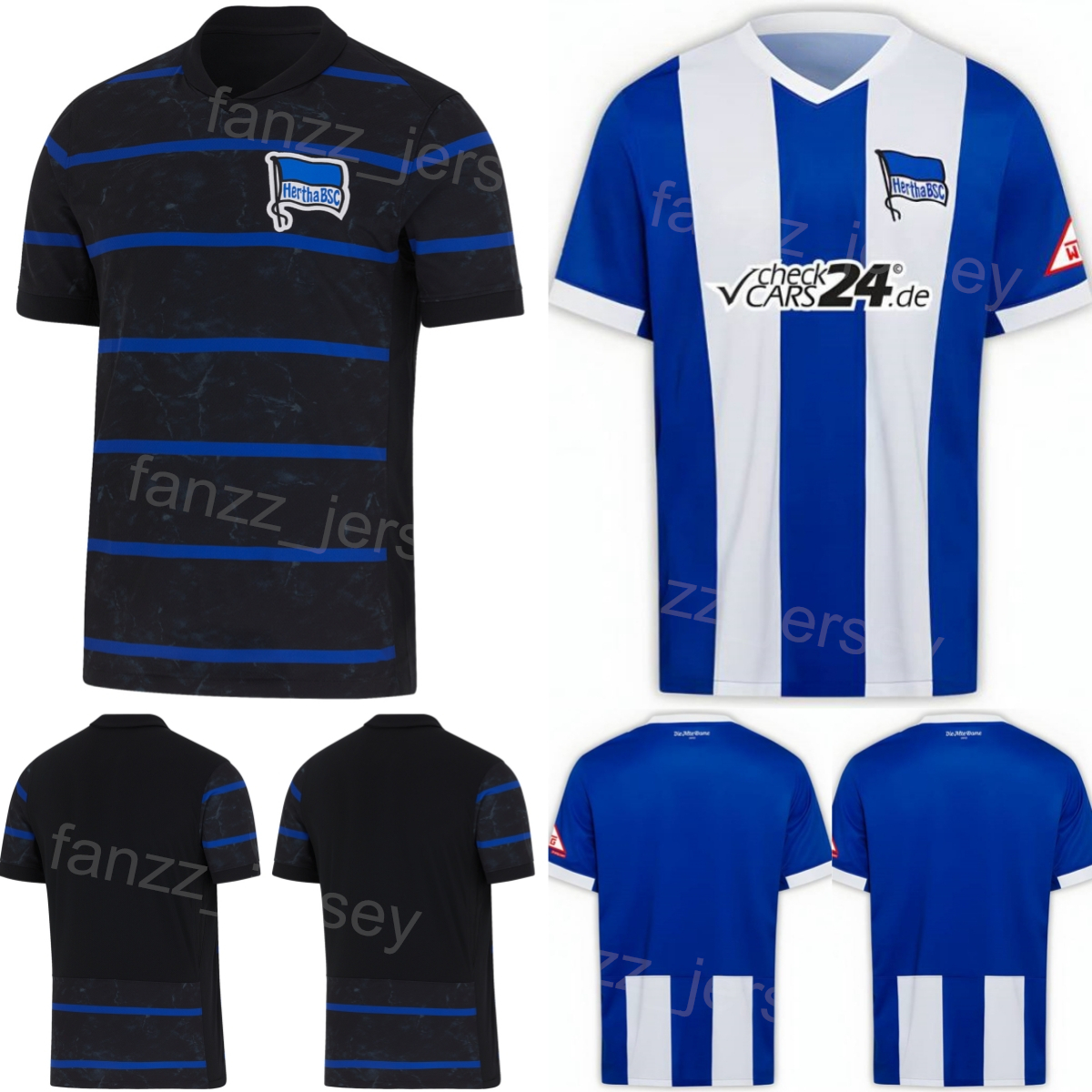 Club 24/25 Soccer BSC Hertha Berlin 18 Jan-Luca Schuler Jerseys 44 Linus Gechter 16 Jonjoe Kenny 39 Derry Scherhant 6 Diego Demme 10 Ibrahim Maza Football Shirt Kit Man