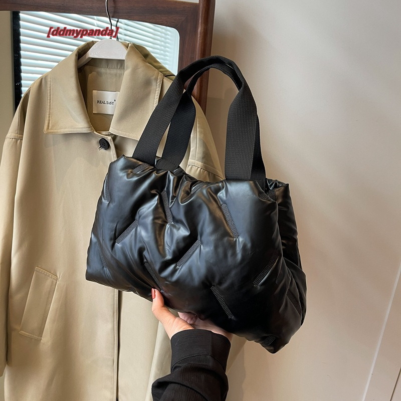 Autumn Winter Down for Women 2024 New Fashion, Small and Versatile Commuter Single Shoulder Tote Bag, Handheld Big Bag #22 ddmypanda