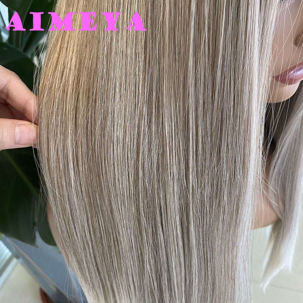 AIMEYA Blonde Wig For Women Ombre Color Lace Front Wigs Highlights Natural Looking Synthetic Hair Heat Resistant Daily Use