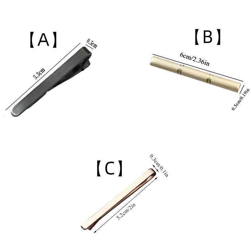 Mens matte tie clip metal copper bar buckle practical necklace accessories fashionable mens classic tie clip pin jewelry W240914
