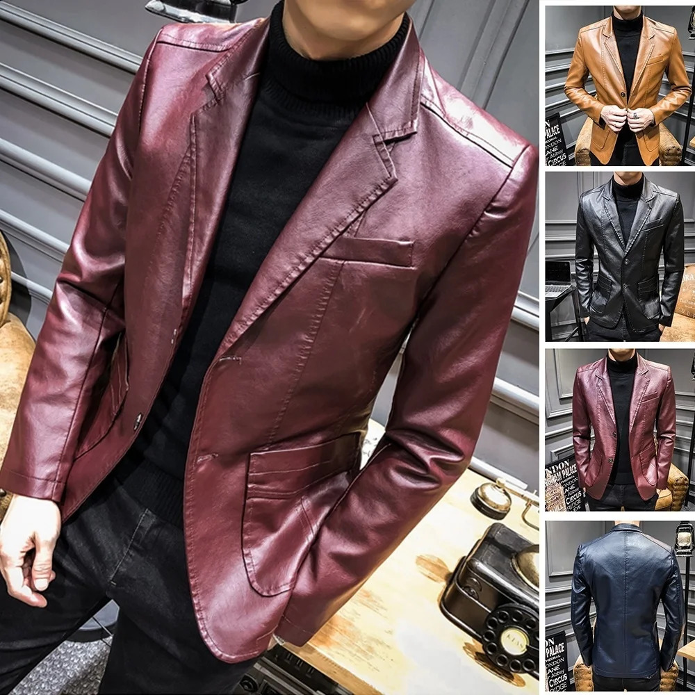 Mens Jackets Autumn and Winter Warm Coat Fashion Leather Jacket Men Clothing Jacket For Men Casual Business Blazer 240905