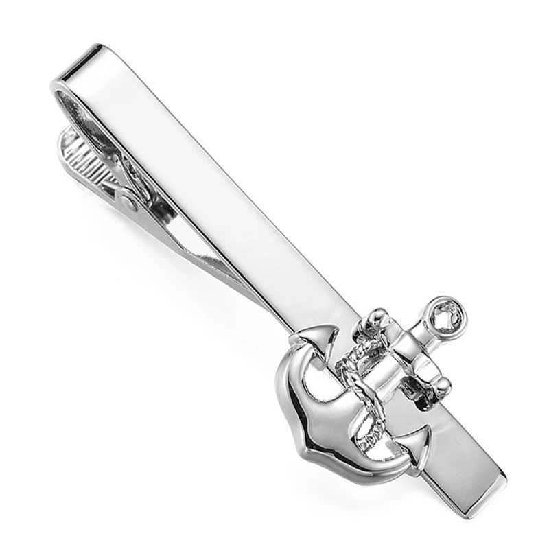 Classic mens and womens tie clip high-quality love rose anchor saxophone music clip business set accessories jewelry gift W240914