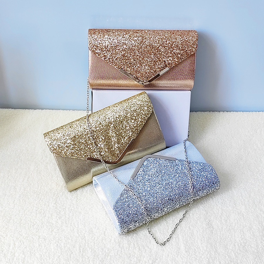 Sparkling Glitter Ladies' Wedding Banquet Crossbody Bag Large Capacity