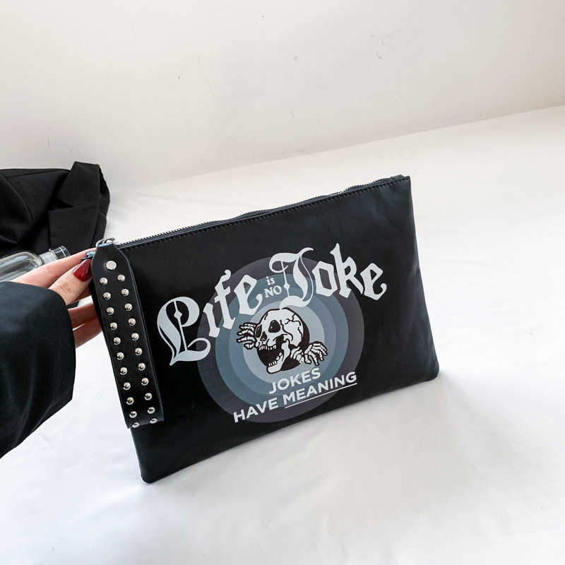 CMM Gothic Bag Female Item Niche Parody Halloween Small Square Bag Hundred Hands Holding Envelope Bag