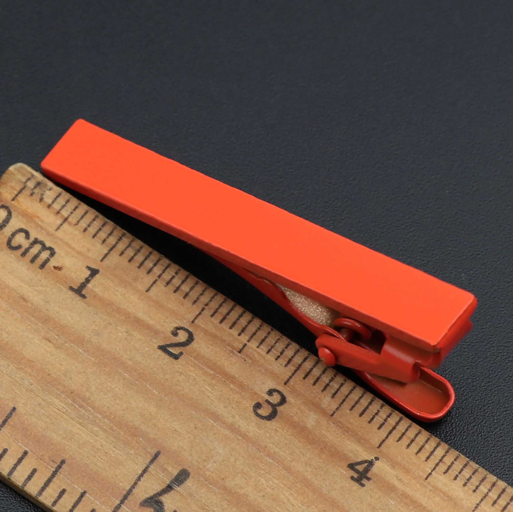 4cm mens tie clip new simple fashionable high-quality metal candy colorful practical necklace buckle clip set accessories W240914