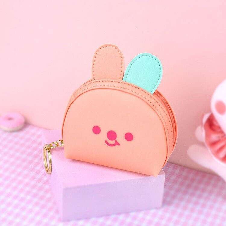 AMZZ Cartoon Jelly Color Cute Animal Zero Gift Couple Zipper Small Wallet Frog Rabbit Coin Bag Df
