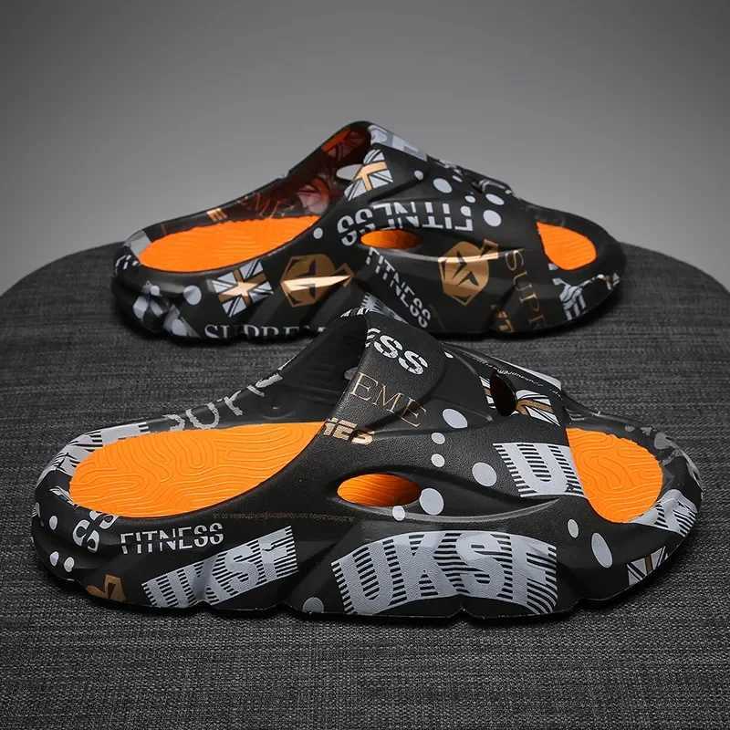 Original New Style Slippers Mens Sandals Summer Fashion Thick Bottom Anti-slip Slip-on Flip Flops Camouflage Beach Slides Shoes M240914