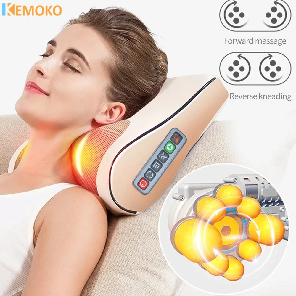 Electric neck massager portable pain relief neck massager heating vibration home relaxation neck massager 240914