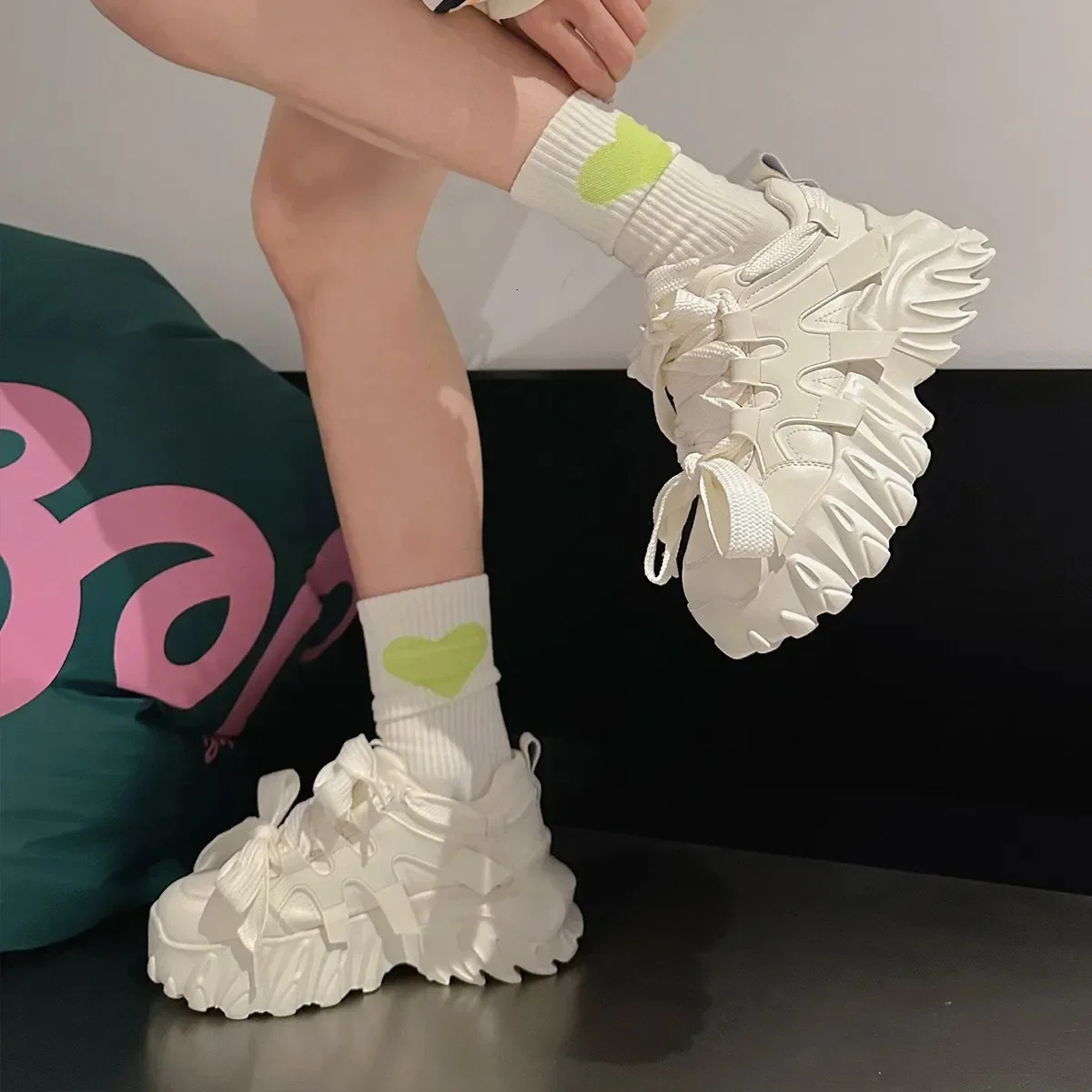Sneakers Designer Vulcanized Fashion Lace-up Wedge Platform Dad Casual Women Sport Shoes atillas Mujer