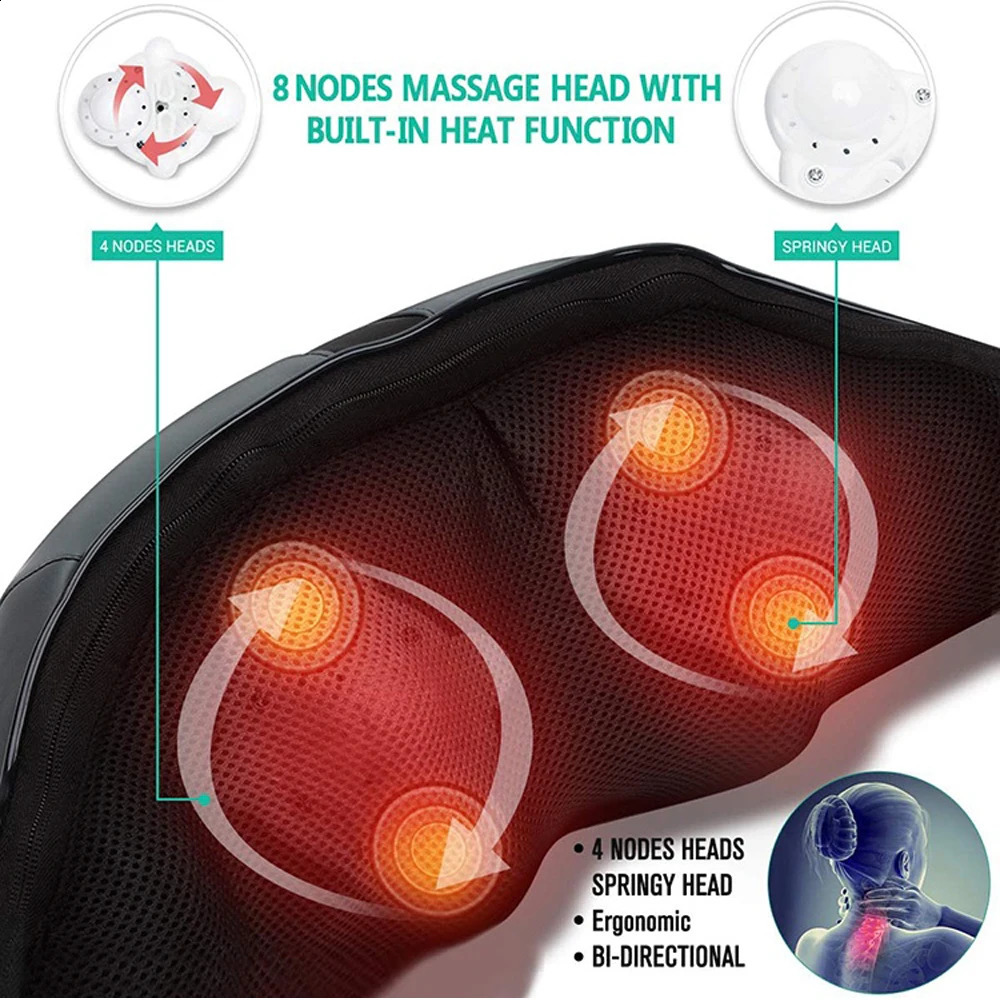 Electric selling massage pillow product deep tissue 4D kneading massage neck stretching massager pain relieving finger massager 240914