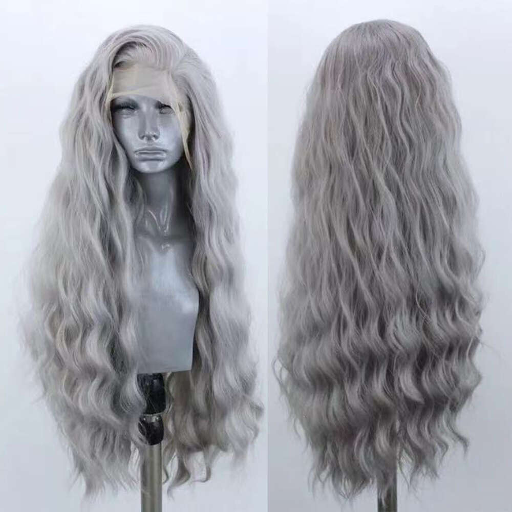 AIMEYA Platinum Wigs For Women Mix Blonde Lace Front Black Long Natural Wave Synthetic Hair Wig Daily Use Cosplay