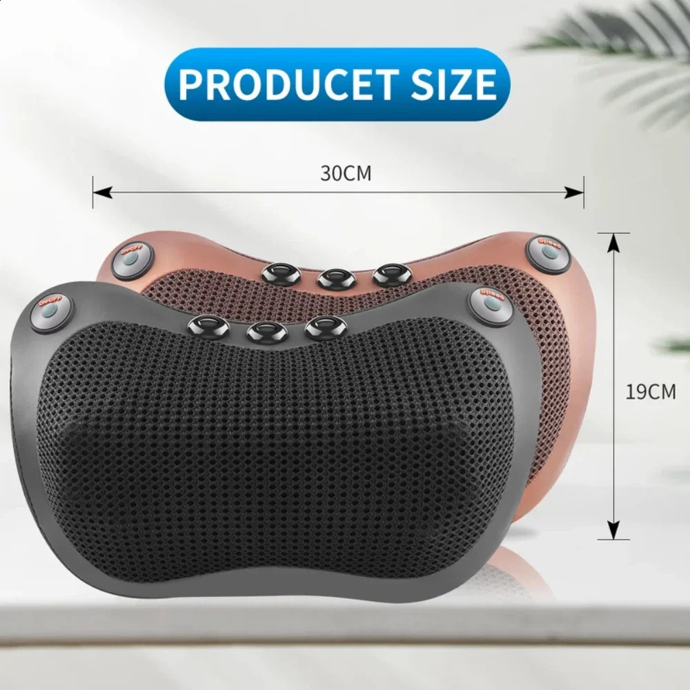 Magnetic massage pillow electric intelligent heating massage pillow multifunctional car and home back neck waist rotation massage pillow 240914