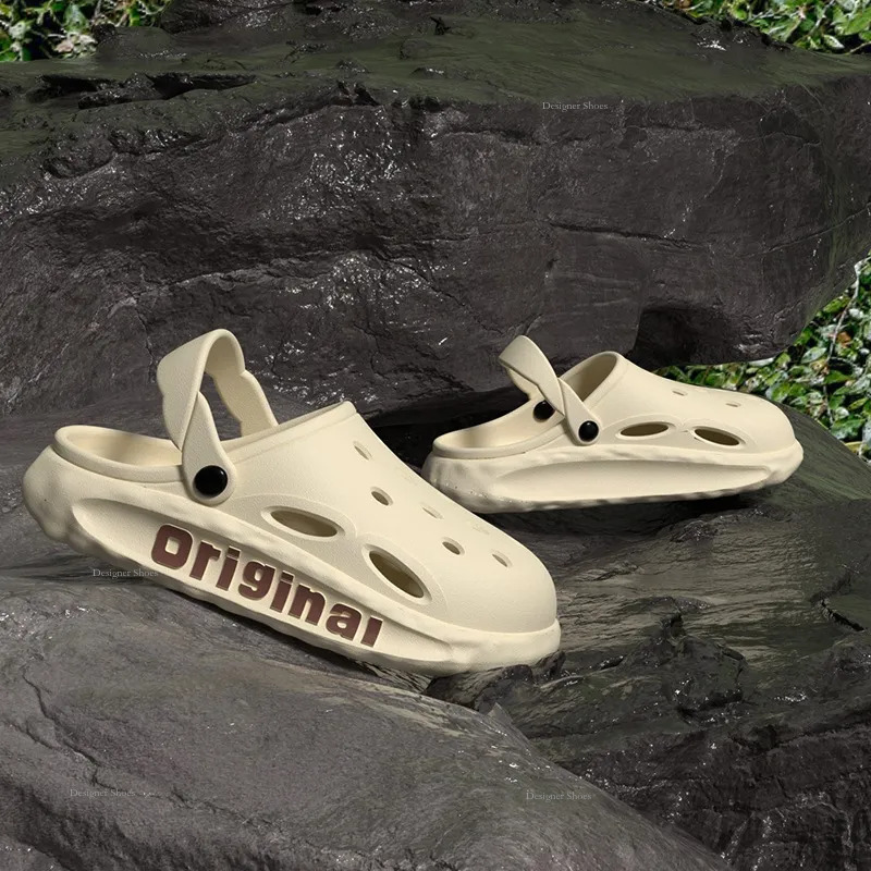 Men Wear Summer Anti Slip Home Shoes EVA Slippers For External Use, Feet Feeling Cool Slippers Hole Shoes pers pers