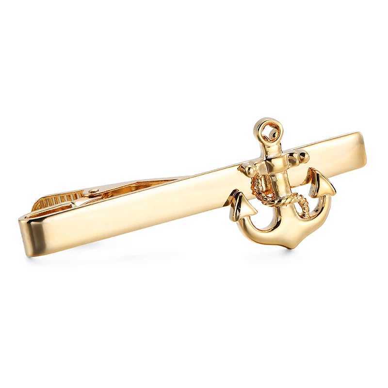 Classic mens and womens tie clips high-quality metal boat anchor clips business shirt accessories jewelry gifts W240914