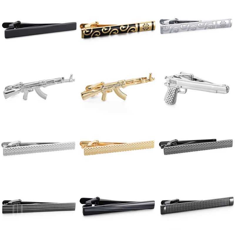 XKZM 14 style formal mens collar tie clip laser engraving buckle tie rod wedding ultra-thin tie clip mens set accessories W240914