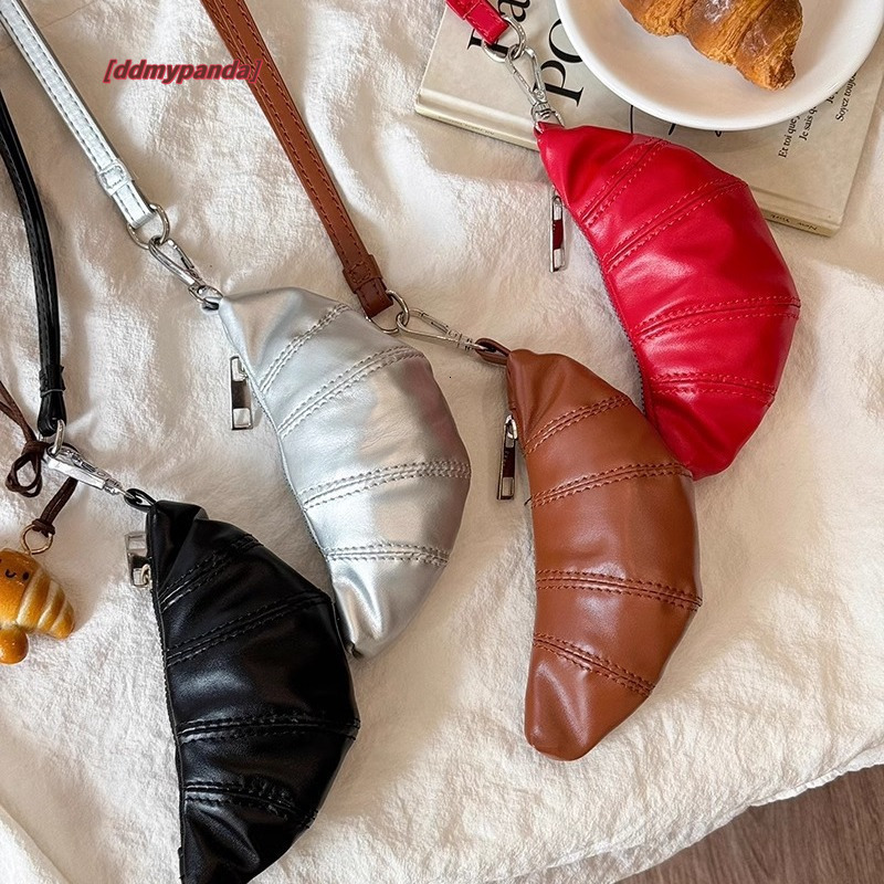 2024 new croissant niche design zero wallet key hanging neck accessories mini cute glasses bag #16 ddmypanda
