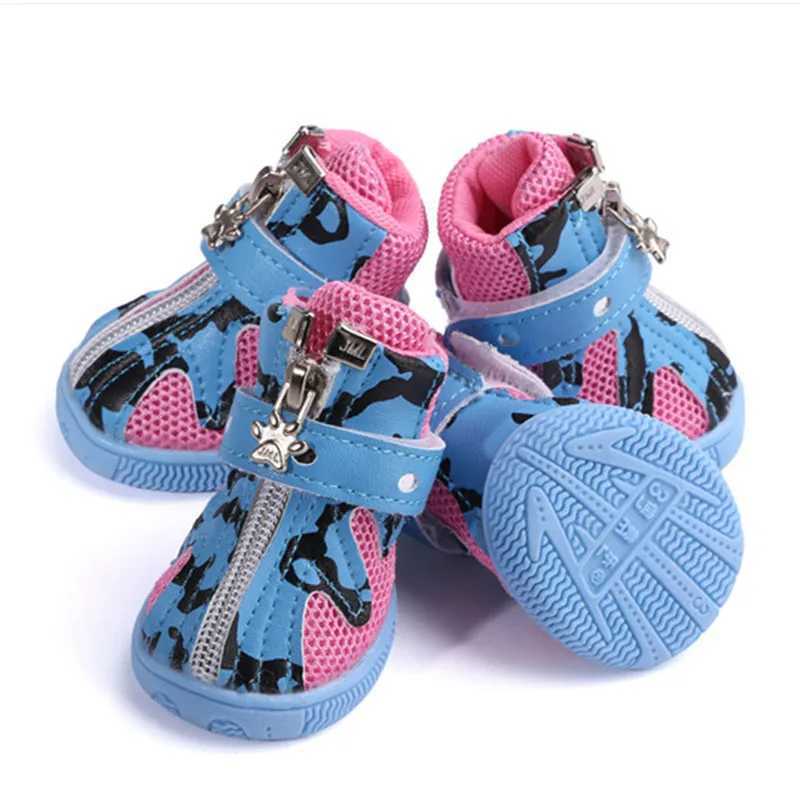 Spring Summer Pet Dog Shoes Breathable Mesh Dog Sport Boots Anti-Slip Small Dog Sandals for Teddy Chihuahua