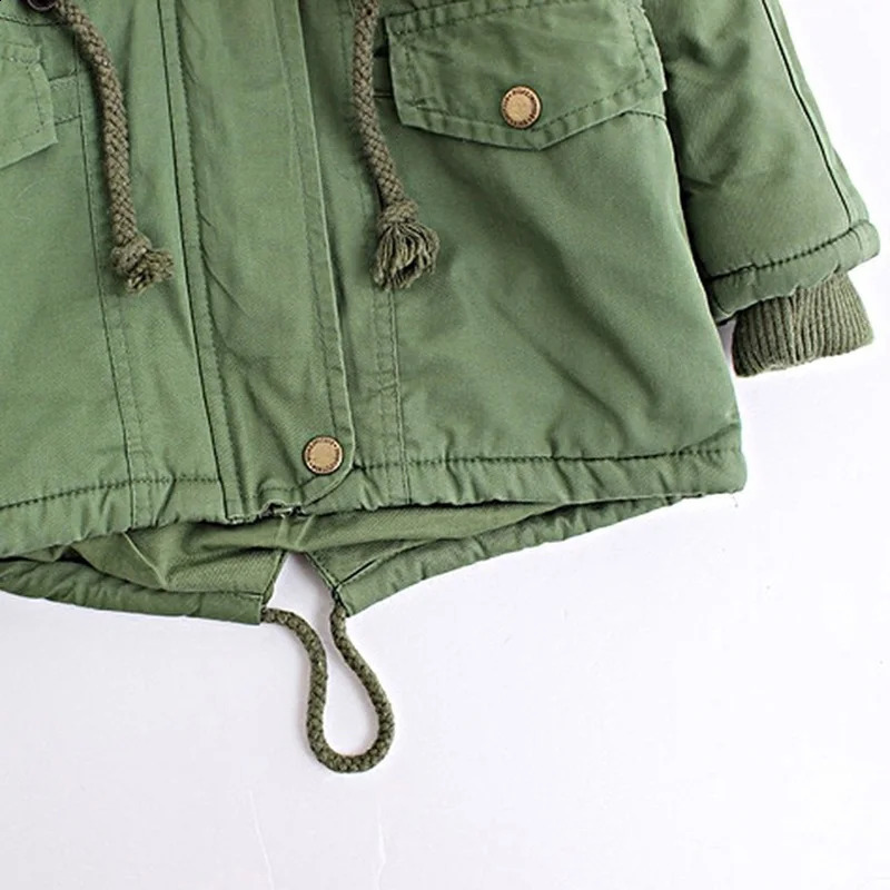 Winter Children Down Parkas 29Y European Style Boys Girls Warm Outerwear Color Green Blue Hooded Coats For 240905