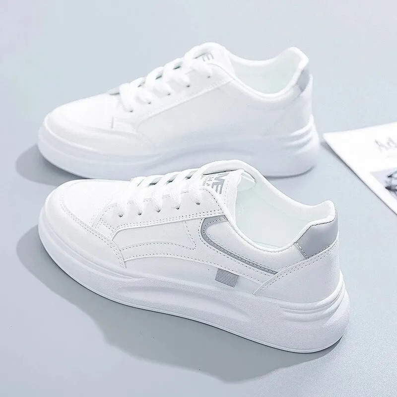 Fashion Women's Summer Thick Sole White Spring Autumn Breathable Platform Tennis Woman Runing Shoes Female Casual Sneaker