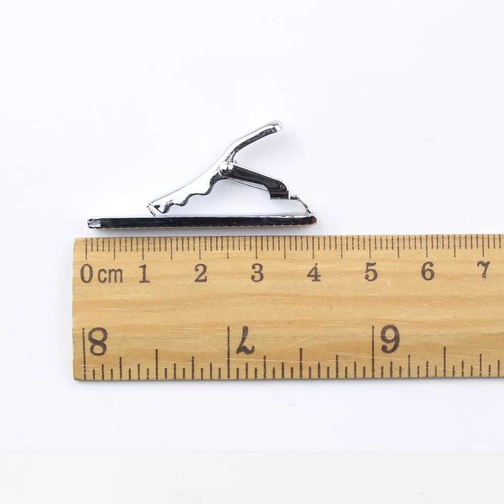 Mens collar 4cm tie pin clip chrome stainless steel jewelry used for wedding beauty mens clothing accessories W240914