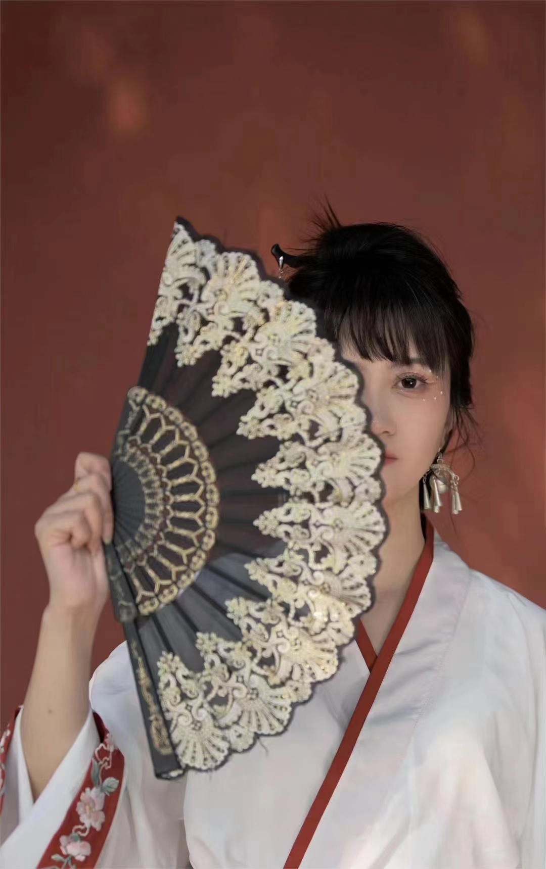Hanfu Qianli Jiangshan Embroidered Floral Flying Sleeve New Chinese Style Red Mamian Skirt Wedding Dress for Autumn and Winter