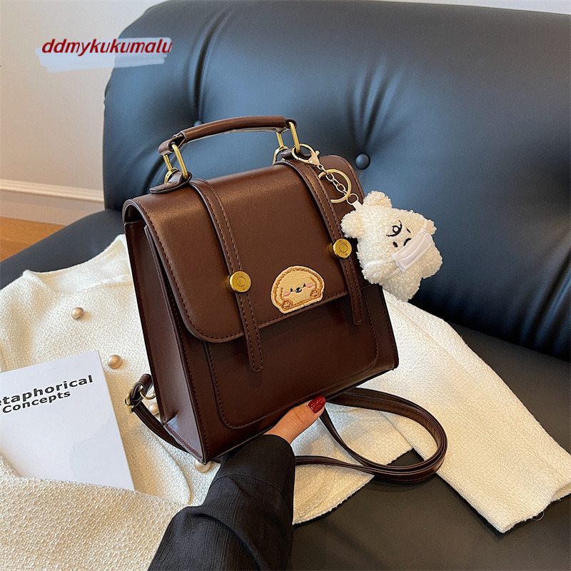 Cute texture women's backpack 2023 new trendy, casual, and versatile dog pattern portable small pendant bag H729#32 268f4