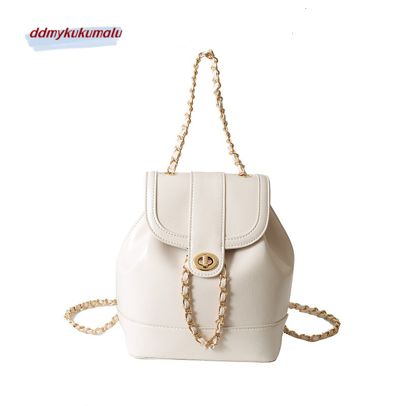 Fashionable and versatile black small fragrance chain backpack, women's Instagram outdoor niche single shoulder bag H726#38 04d29