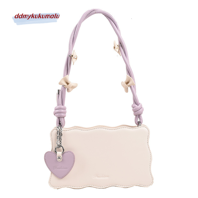 Small Korean style armpit for women in summer 2022, new butterfly bow girl small square bag, fashionable and stylish shoulder bag H724#30 kukumalu