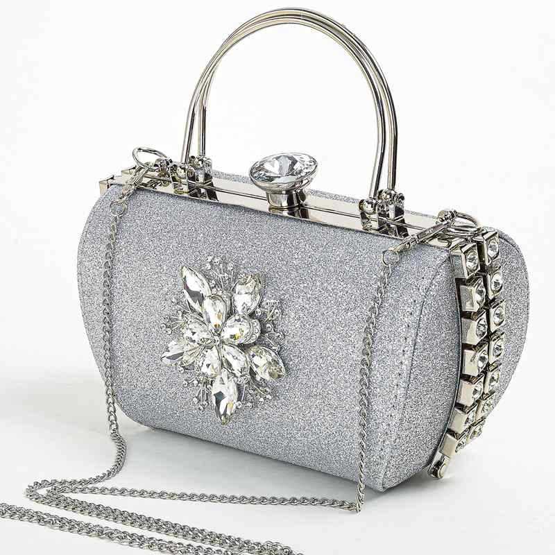Diamond studded flower banquet formal dress, socialite women's qipao annual meeting evening dress bag, batch