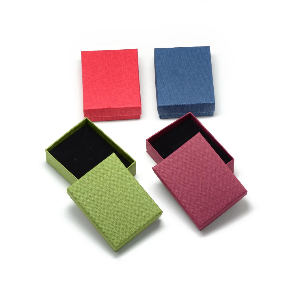 12pcs Simple Jewelry Boxes Valentines Day Gift Box For Necklace Bracelets Earring Ring Packaging Display Cardboard Storage Box 240910