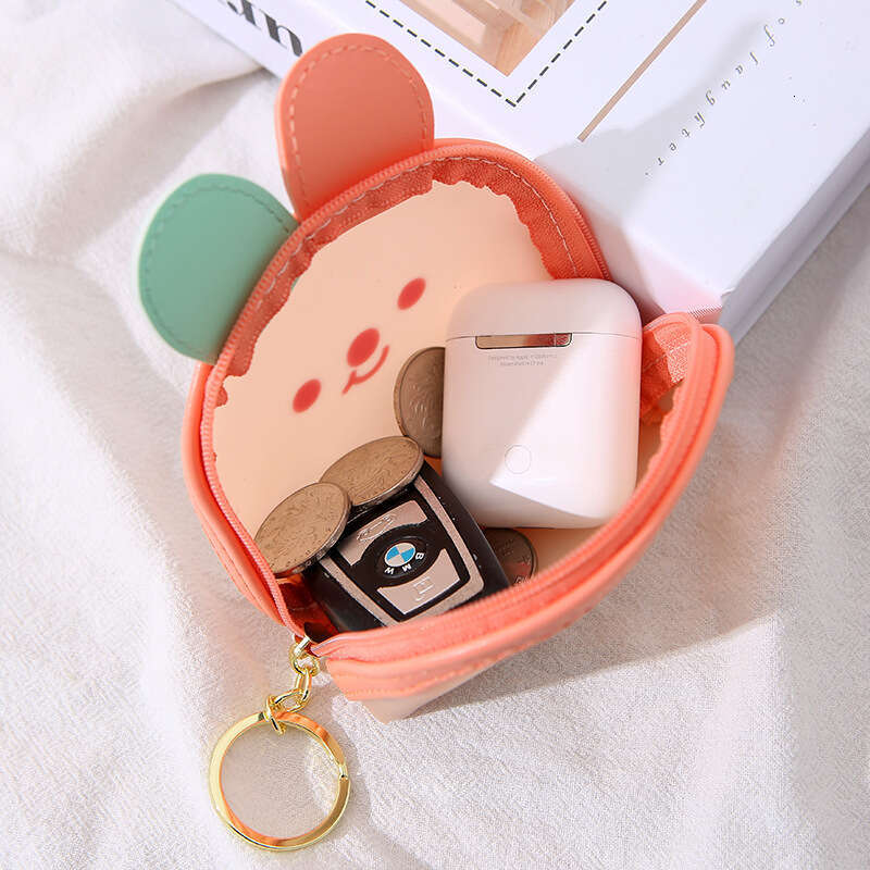 AMZZ Cartoon Jelly Color Cute Animal Zero Gift Couple Zipper Small Wallet Frog Rabbit Coin Bag Df