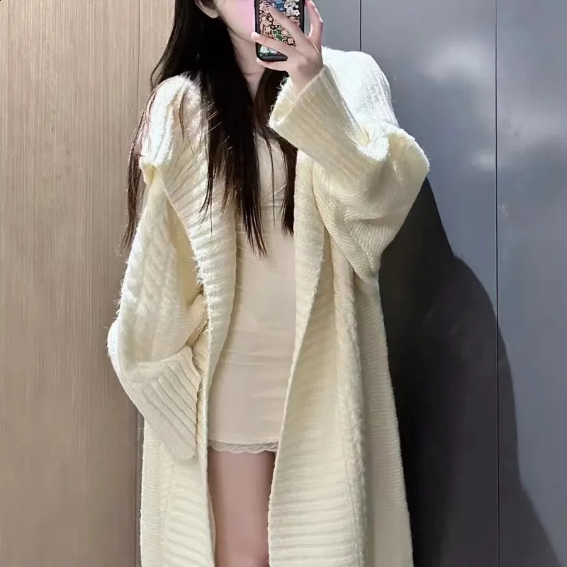 Winter seller Womens ious Cozy Long Coat Cardigan Oversized Plush Knit Sweater Opener 240904