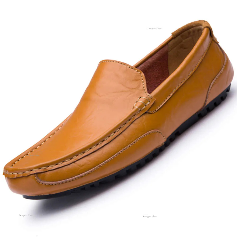 For Loafers Leather Casual Moccasins Breathable Slip On Sneakers Men Driving Comfort Flats Dress Shoes
