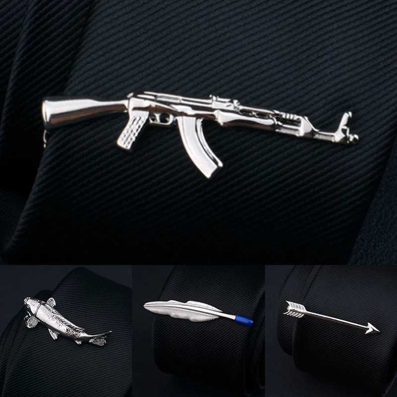 1Pc mens tie clip bar collar mens party pin clip pen key glasses leaves mens gift wedding formal shirt tie clip W240914