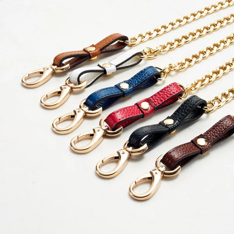 120CM Shoulder Bag Chain Aluminum Chain with Leather Bag Chain Clasp Bag Parts Hardware Messenger Bag Chain Buckle High Quality 240909