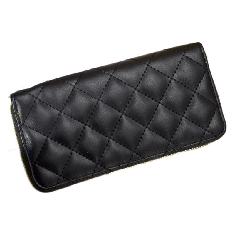2024 New Ins Wind Lingge Long Fashion Large Capacity Handbag PU Zipper Women's Wallet