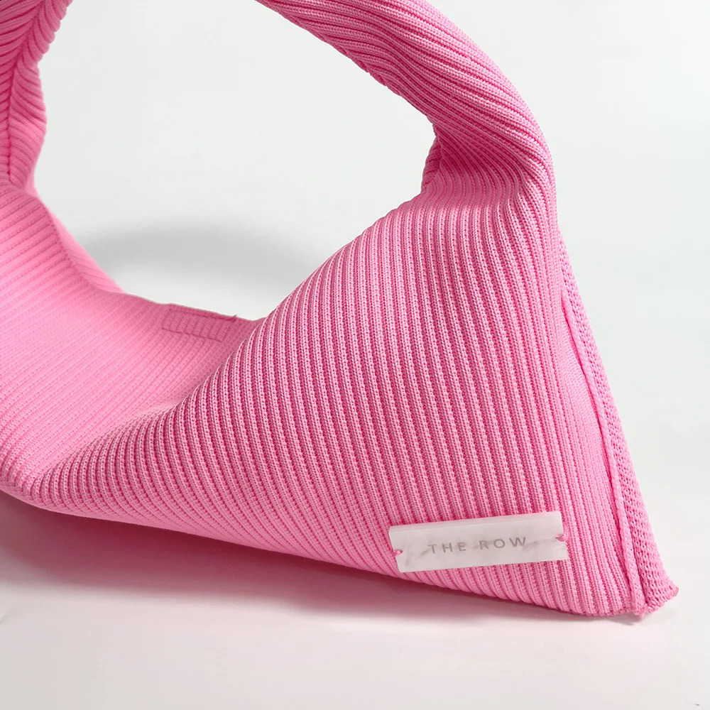 Fashionable trapezoidal homeless ner style handbag knitted canvas casual womens clutch bag 240913