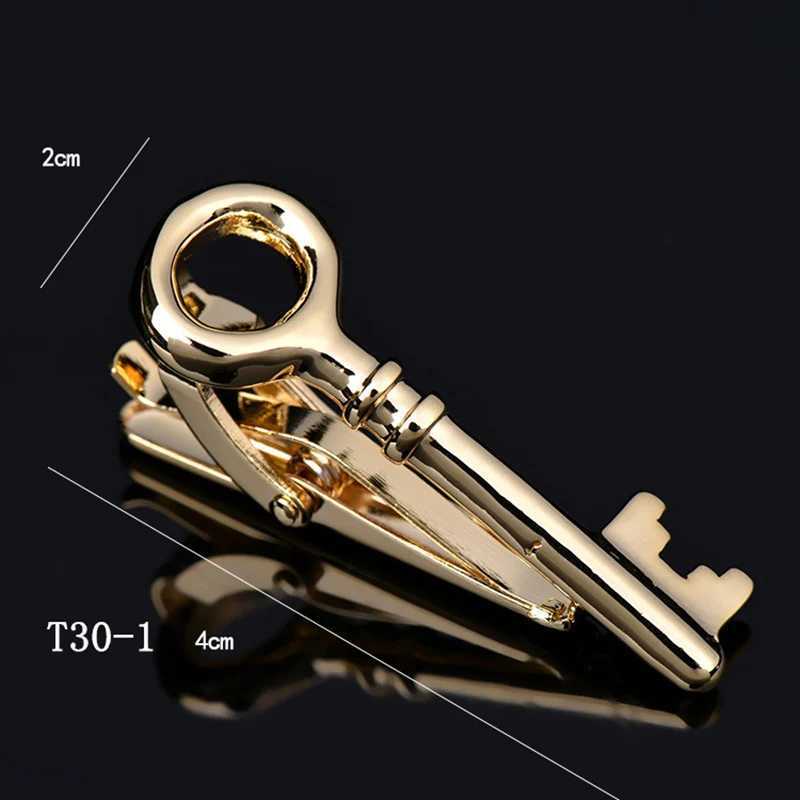 Personalized mens tie clip collar strip mens business wedding party formal tie strip pin mens necklace clip gold wholesale W240914