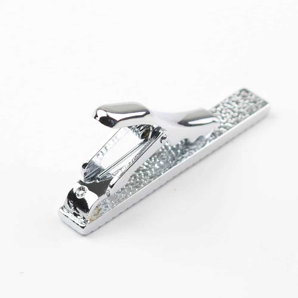 Mens collar 4cm tie pin clip chrome stainless steel jewelry used for wedding beauty mens clothing accessories W240914