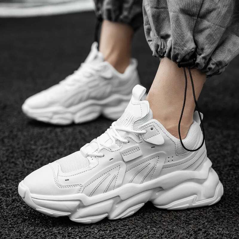 Elevator Sneakers Hidden Heels Plus Size 45 46 Heightening Shoes For Men Fashion Breathable 8cm 6cm Sports Taller Shoe