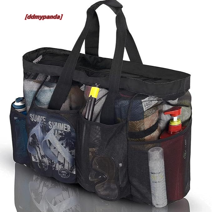 Wind large capacity mesh beach handbag women's shoulder outdoor travel storage tote bag #16 ddmypanda