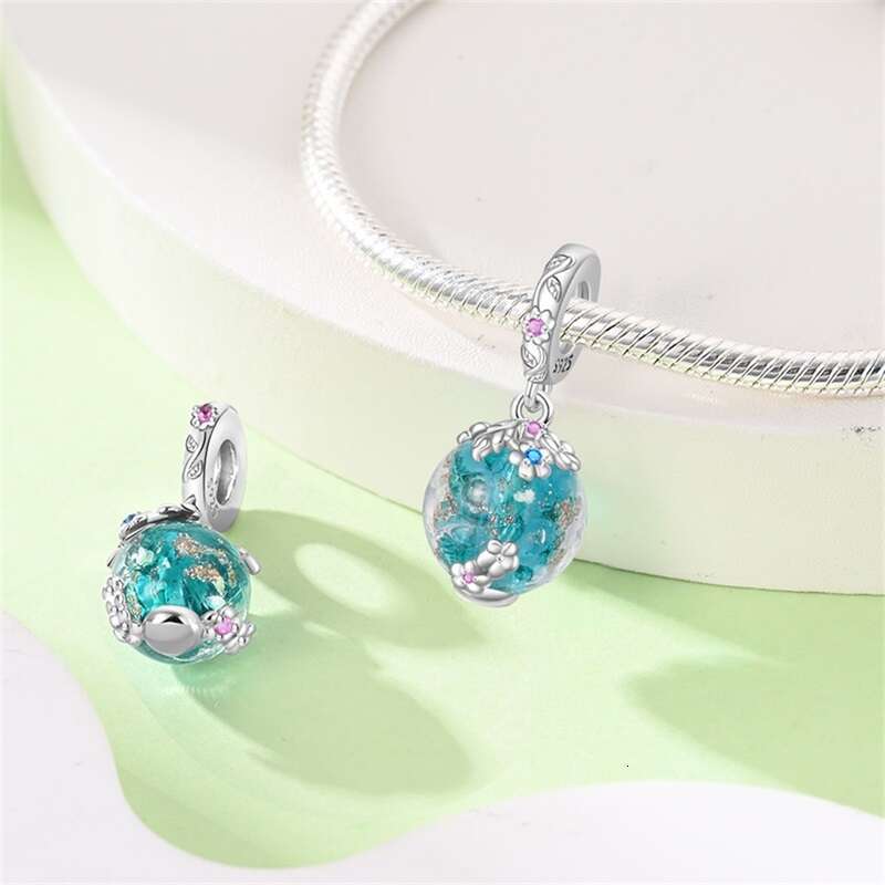 New 925 Sterling Silver wers Gem Butterfly Charms Beads Fit Original Bracelet DIY Warm Birthday Jewelry Gift