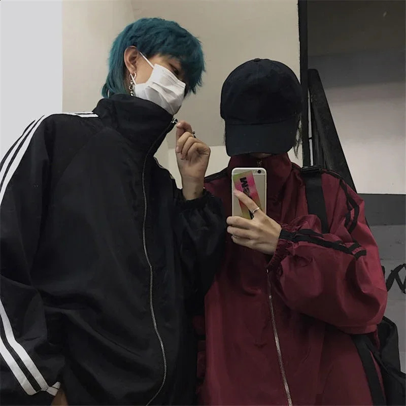 Oversize Jacket 2024 BF Style Chic Harajuku Sunproof Korean Windbreaker Coats Zipper Streetwear Autumn Outerwear 240910