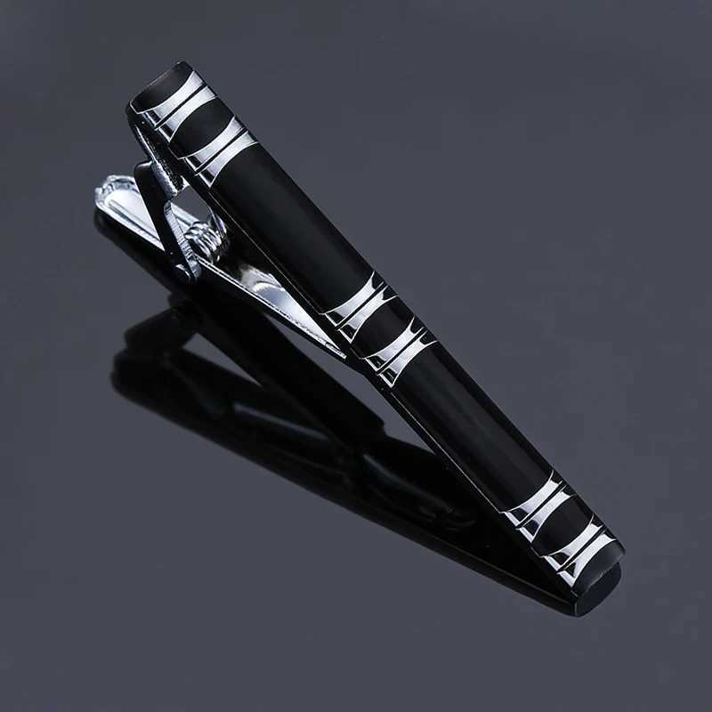 Mens tie clip made of laser bar saxophone material cross design business suit workwear tie clip W240914